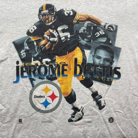 90S VINTAGE PITTSBURGH STEELERS SHORT SLEEVE GRAPHIC TEE MEN'S LARGE BETTIS - Picture 3 of 11